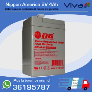 Batería Nippon America 6V 4ah (Nueva recargable)
